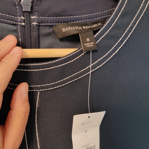 Banana Republic Navy Sheath Dress, NWT - Picture 3 of 3